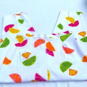 Briggs NY Size 14 Capris Colorful Fruit wedges